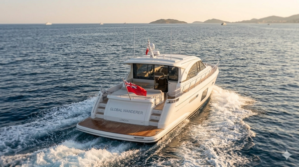 Luxury yacht cruising at sea representing advantages of boat registration