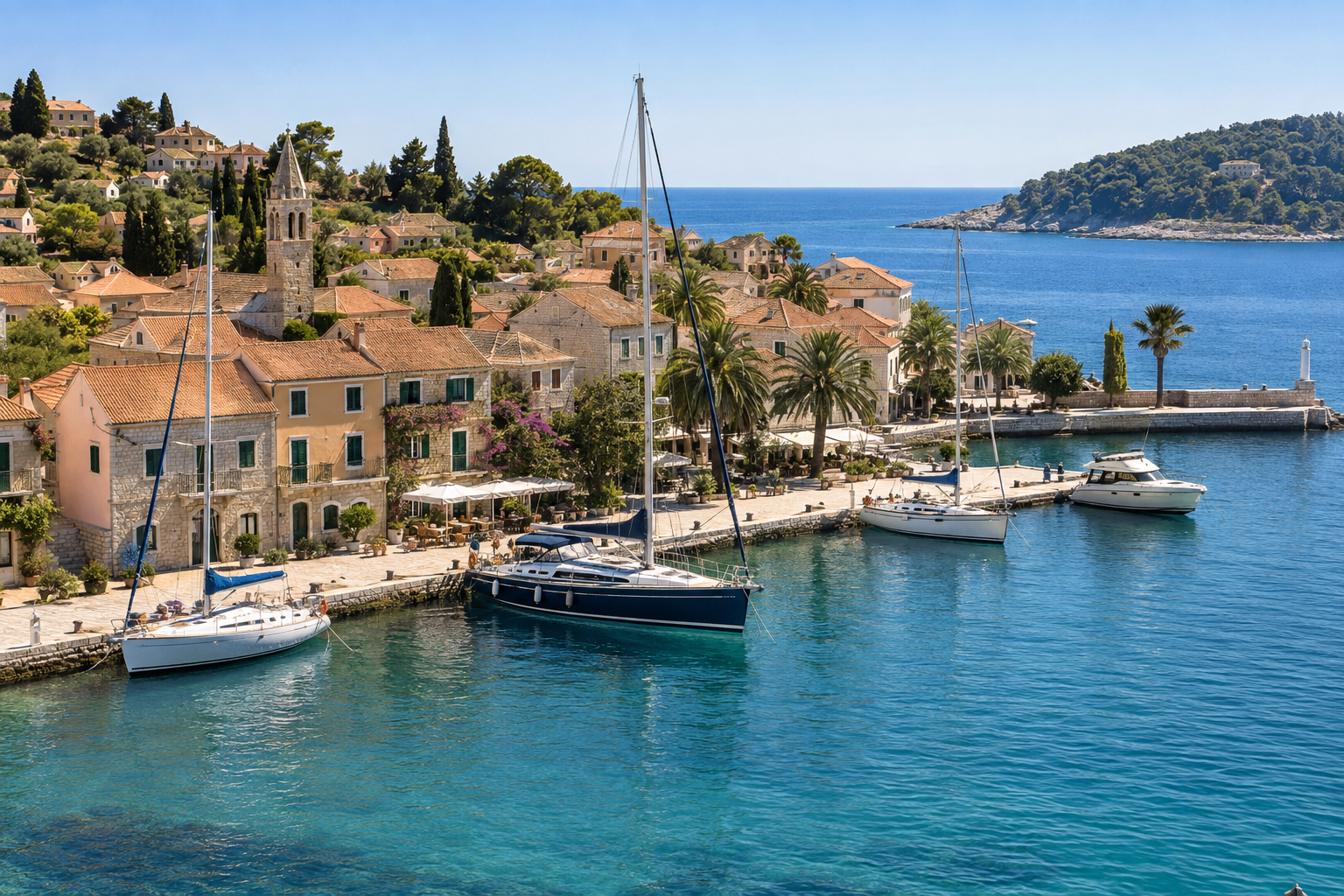 Sunny watersports editorial: sail town
